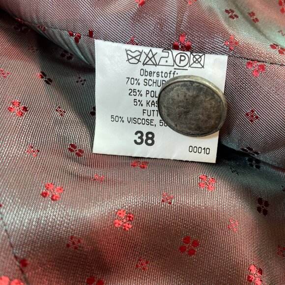 Vtg H Moser Womens Austrian Gray Wool Blazer Jacket Mode Aus Salzburg Size 38 - Picture 10 of 11